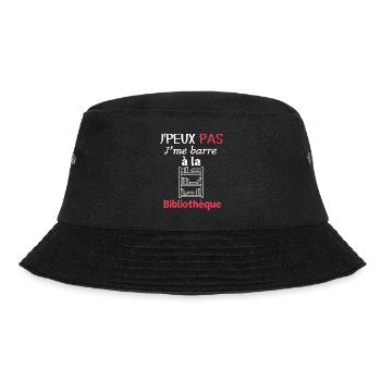 Humour Reading – I'm Going to the Library - Bucket Hat - black - Front - Lela (165cm)