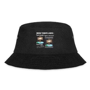 My free time: 100% fishing - Bucket Hat - black - Front - Lela (165cm)