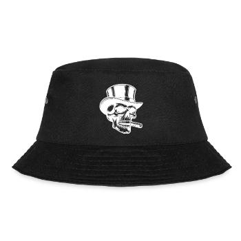 Blatant top hat skull design with a smoky touch - Bucket Hat - black - Front - Lela (165cm)
