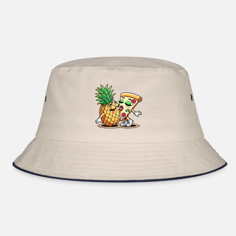 Pizza Hawaii Kuss Liebe Beziehung witzig Geschenk Bucket Hat