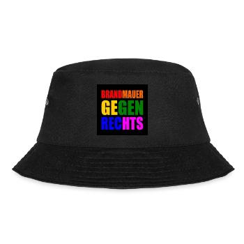 brandmauer gegen rechts - Bucket Hat - Schwarz - Vorne - Lela (165cm)