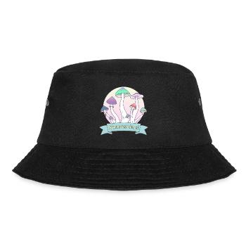 Zeit für Pilze! Psilocybe Cubensis farbiges Design - Bucket Hat - Schwarz - Vorne - Lela (165cm)