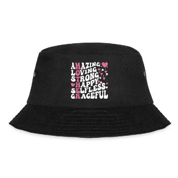 Die beste Mutter aller Zeiten - Bucket Hat - Schwarz - Vorne - Lela (165cm)