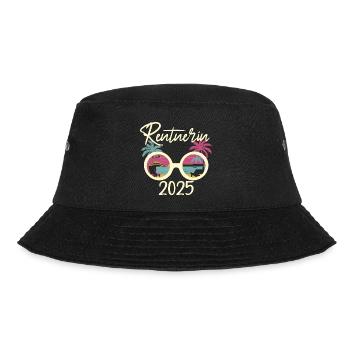 Tropischer Sommerurlaub 2025 Rentnerin - Bucket Hat - Schwarz - Vorne - Lela (165cm)