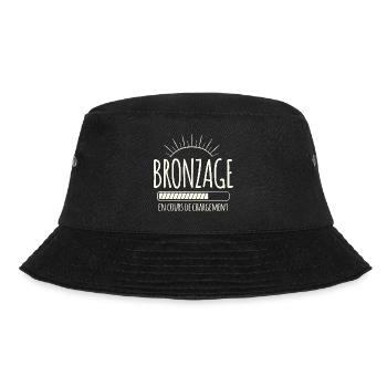 Tan Loading, Summer, Vacation, French - Bucket Hat - black - Front - Lela (165cm)