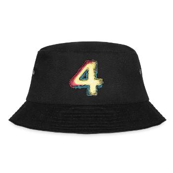 4 Number Colorful - Bucket Hat - black - Front - Lela (165cm)