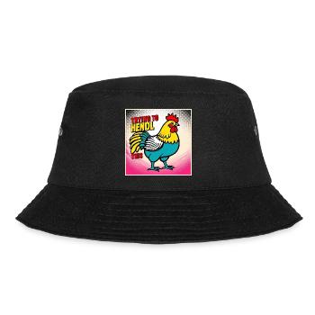 Chicken "Trying to hendl this" - Bucket Hat - black - Front - Lela (165cm)