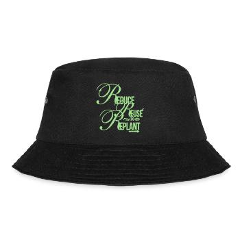 Reduce Reuse Replant Statement - Bucket Hat - black - Front - Lela (165cm)