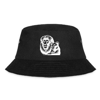 Puissant grand félin lion avec style portrait lionne - Bob - noir - Devant - Lela (165cm)