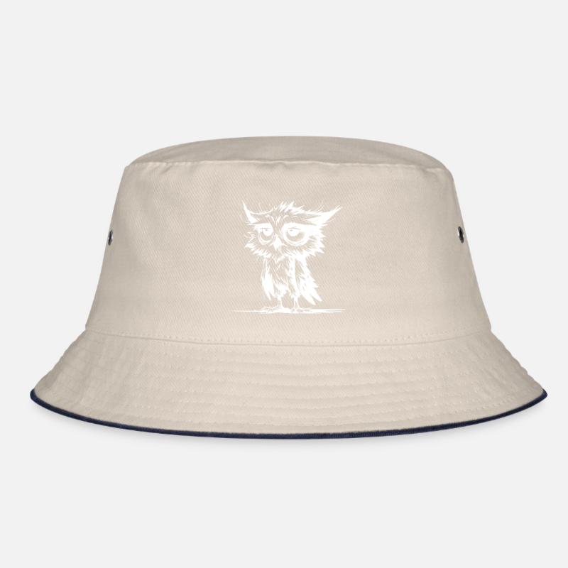 Schlaftrunkene Eule und mürrische Nachtwächterin Bucket Hat