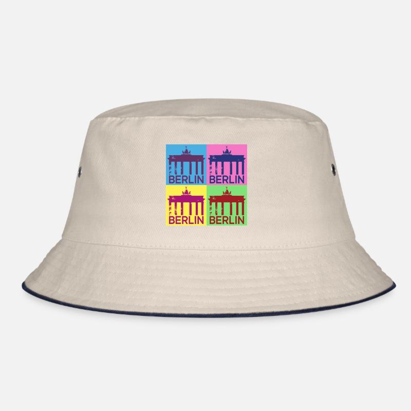 Berlin Skyline City Germany Pop Art Style Bucket Hat