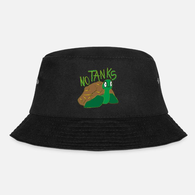 No Tanks - Bucket Hat - black