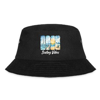 Sailing Vibes – Feel the Ocean - Bucket Hat - black - Front - Lela (165cm)