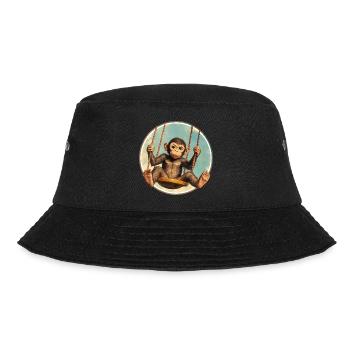 Monkey swing – stay relaxed! - Bucket Hat - black - Front - Lela (165cm)