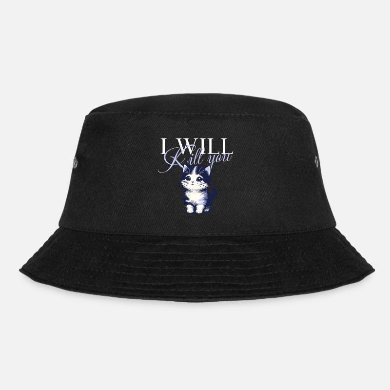 I will kill you cat - Bucket Hat - Schwarz