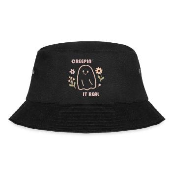 Süßes Geist Design – Creepin' It Real Retro Look - Bucket Hat - Schwarz - Vorne - Lela (165cm)