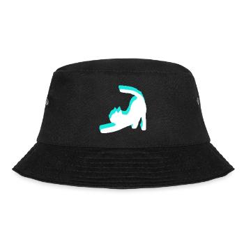 katze gestreckt, schattiert - Bucket Hat - Schwarz - Vorne - Lela (165cm)