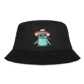 Robbe Tier Lustig Sombrero - Bucket Hat - Schwarz - Vorne - Lela (165cm)