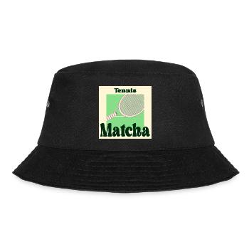 Tennis Matcha Green Tea - Bucket Hat - black - Front - Lela (165cm)