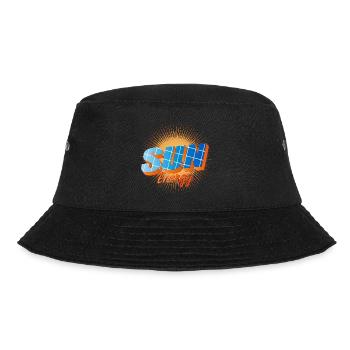 Typography with solar cells and bright sun - Bucket Hat - black - Front - Lela (165cm)