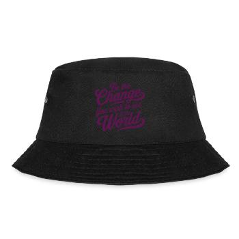 Be The Change You Wish to See in the World Womens - Bucket Hat - Schwarz - Vorne - Lela (165cm)