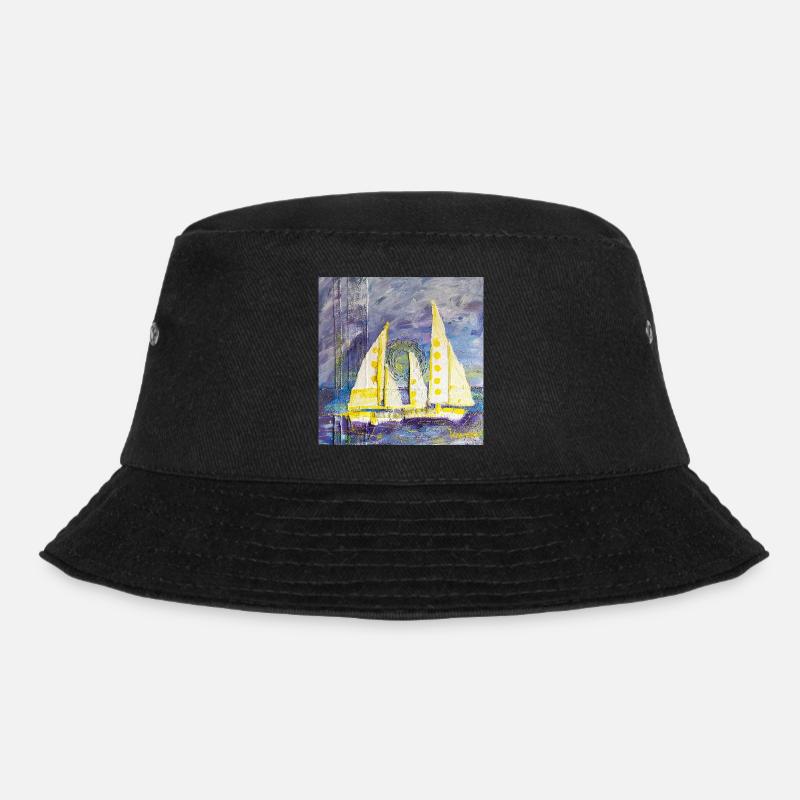 Sailboat - Bucket Hat - black