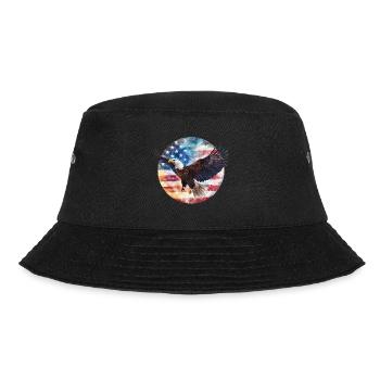 Adler USA Flagge - Bucket Hat - Schwarz - Vorne - Lela (165cm)