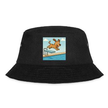 Chien joueur sautant dans l’eau - Bob - noir - Devant - Lela (165cm)