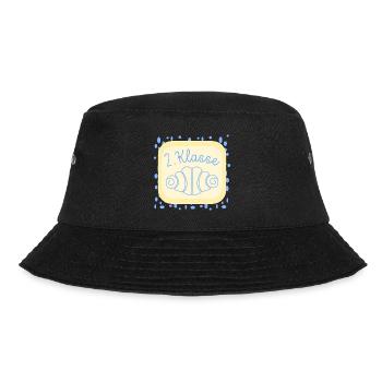 Franzbrötchen Schulkind 2. Klasse - Bucket Hat - Schwarz - Vorne - Lela (165cm)