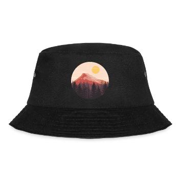 Sunset Landscape Nature Lover - Bucket Hat - black - Front - Lela (165cm)