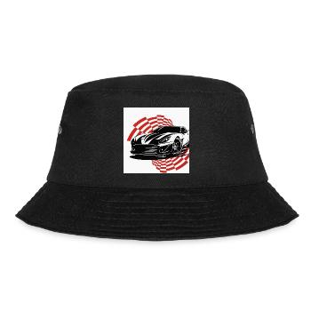 Ein Sportwagen mit dynamischem Stil - Bucket Hat - Schwarz - Vorne - Lela (165cm)