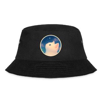 Dreamy kitten under a starry sky - Bucket Hat - black - Front - Lela (165cm)