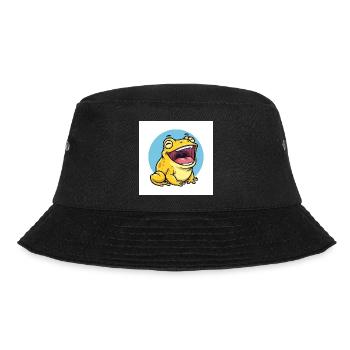 Laughing frog in cartoon style - Bucket Hat - black - Front - Lela (165cm)