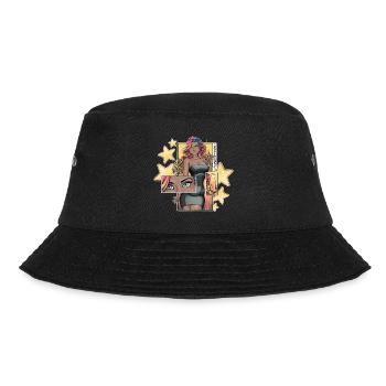 Vibrant Birthday Girl with Sparkling Stars - Bucket Hat - black - Front - Lela (165cm)