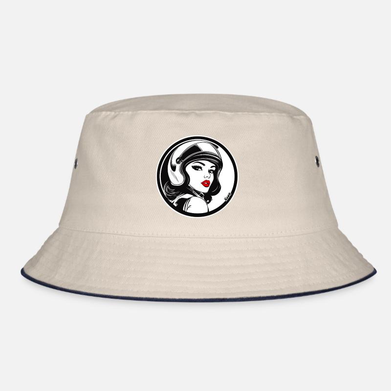 Femme de course rétro chic avec casque Bob