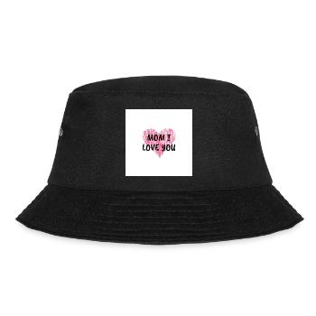 Mom I love U - Bucket Hat - black - Front - Lela (165cm)