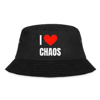 I ❤️ Chaos - Bucket Hat - Schwarz - Vorne - Lela (165cm)