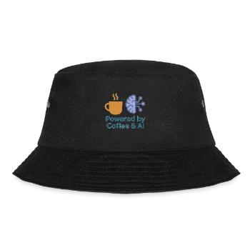 Kaffee KI Kraftdesign - Bucket Hat - Schwarz - Vorne - Lela (165cm)