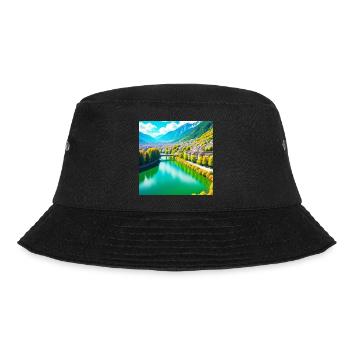 Emerald Valley and Alpine Village - Bucket Hat - black - Front - Lela (165cm)