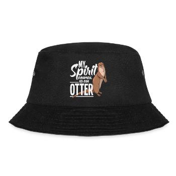 Seeotter Cartoon Geist Tier - Bucket Hat - Schwarz - Vorne - Lela (165cm)