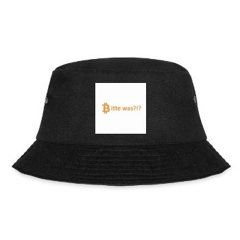 Please what?!? Bitcoin Orange - Bucket Hat - black - Front - Lela (165cm)