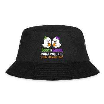 Gender Reveal Halloween Babyshower - Bucket Hat - black - Front - Lela (165cm)