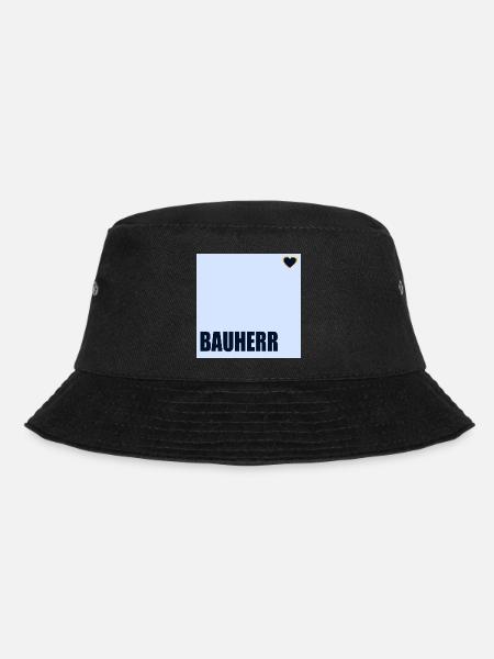 HAUSBAU BAUHERR HERZ - Bucket Hat - Schwarz