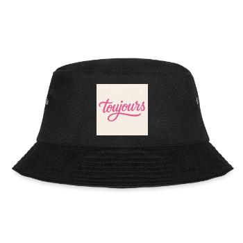 Toujours Pink Script - Bucket Hat - Schwarz - Vorne - Lela (165cm)