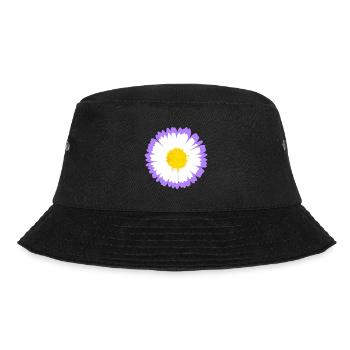 Marguerite violette fleurie avec noyau jaune - Bob - noir - Devant - Lela (165cm)