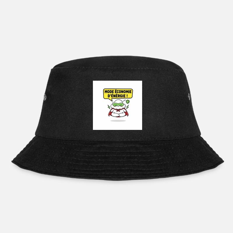 Superhero Cloud Energiesparmodus - Bucket Hat - Schwarz