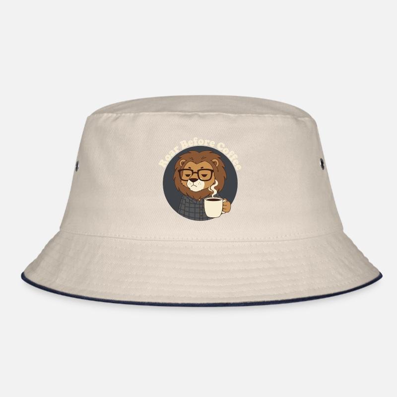 Not Before Coffee Löwe mit Kaffee Bucket Hat