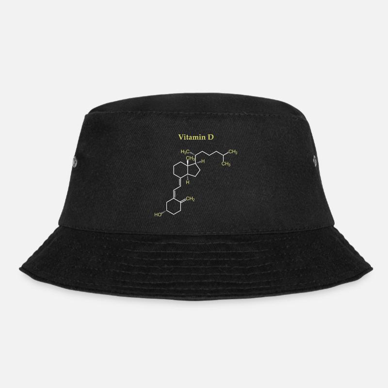 Vitamin-D-Struktur - Bucket Hat - Schwarz