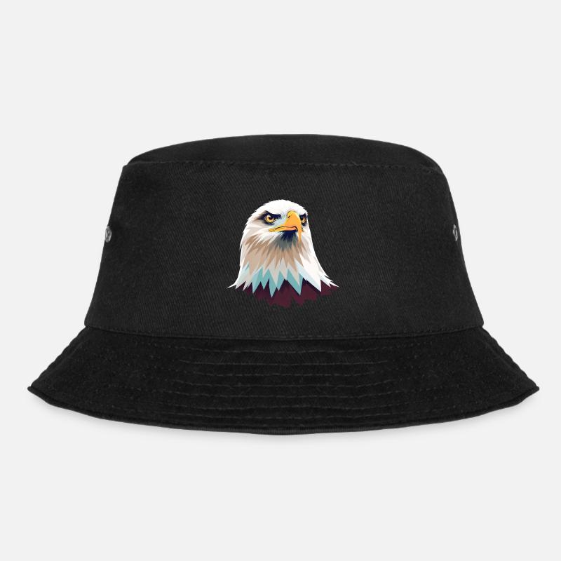 Illustration géométrique de tête d’aigle - Bob - noir