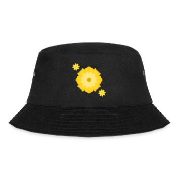 Sunny Daisy Burst - Bucket Hat - Schwarz - Vorne - Lela (165cm)